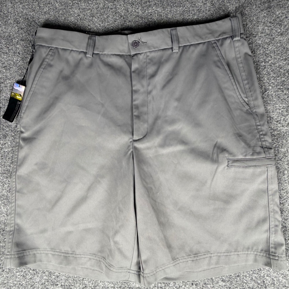 Pebble Beach Dry-Luxe Performance Golf‎ Shorts Mens 36 Medium Charcoal Gray NWT